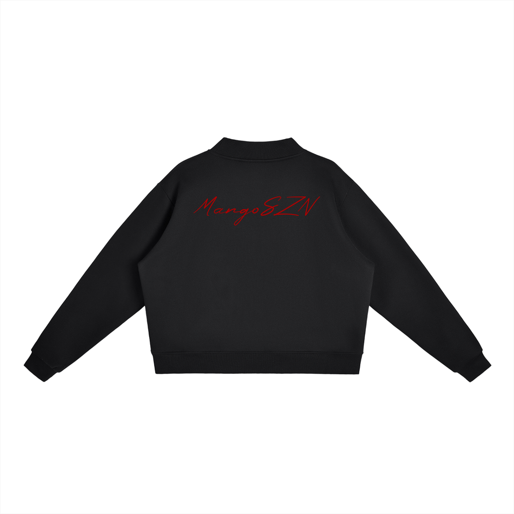 Essential Fleece Mock-Neck Crew Sweatshirt