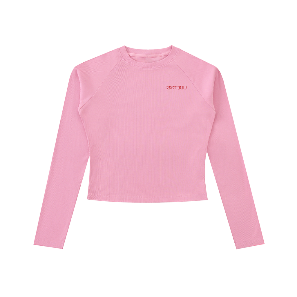 Dyed Washed Raglan Long Sleeve Slim T-Shirt