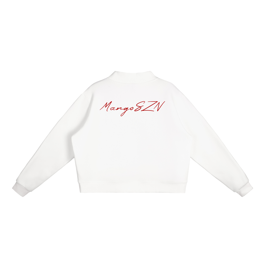 Essential Fleece Mock-Neck Crew Sweatshirt
