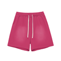 Sun Fade Raw Edge Cotton Shorts