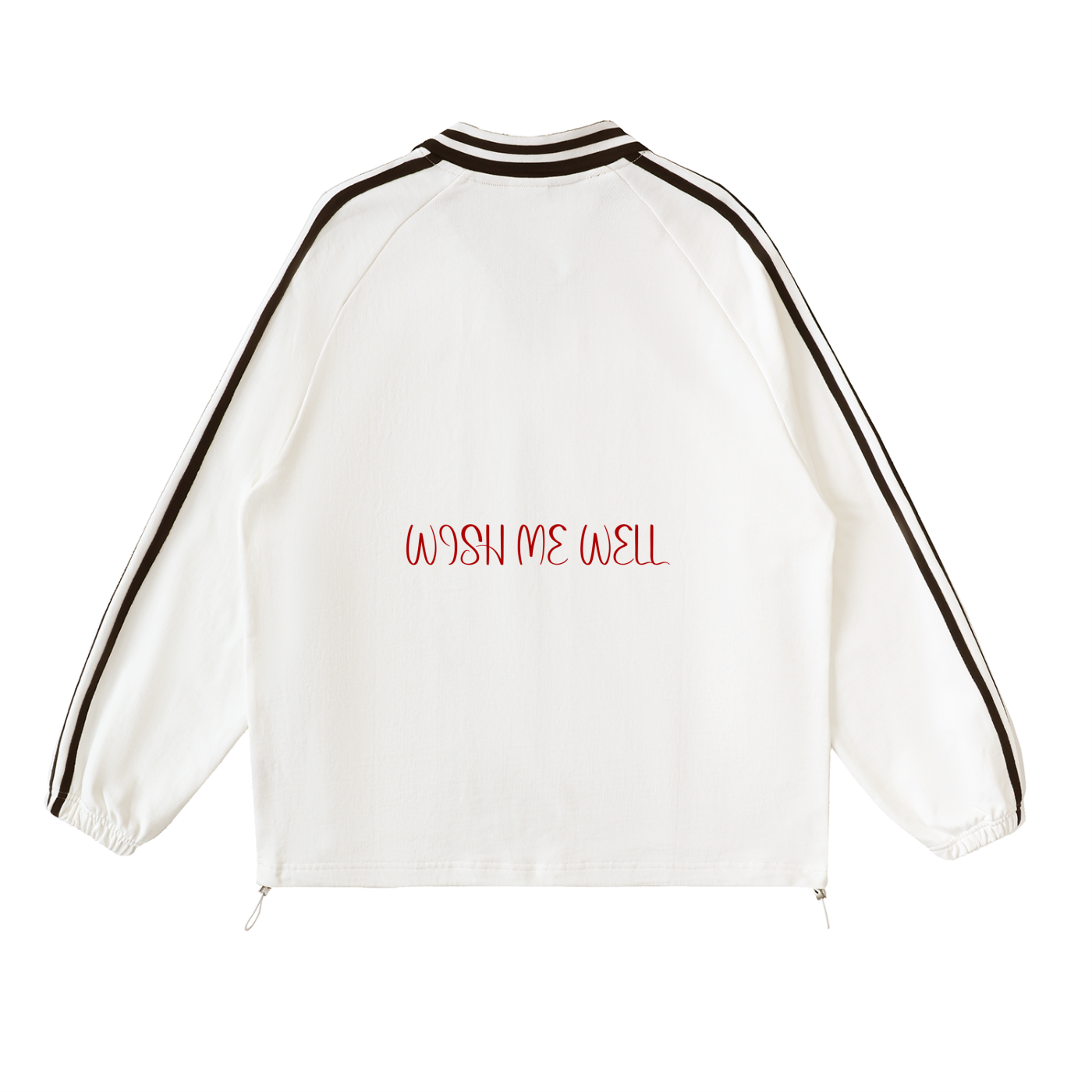 Contrast Striped Lapel Collar Sweatshirt