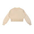 Mineral Wash Balloon Sleeve Cropped Sweater